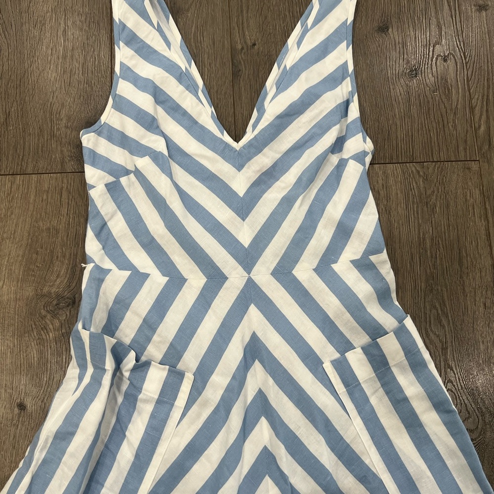 BNWOT Kate Spade Blue and White Striped Sleeveless Dress Size 4 - Picture 5 of 6